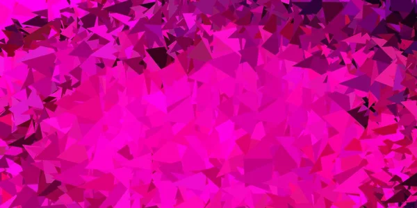 ダークピンクのベクトル幾何学的な多角形の壁紙 グラデーションの三角形のカラフルな抽象的なイラスト ランディングページデザイン — ストックベクタ