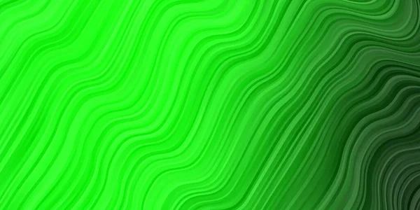 Fondo Vectorial Verde Claro Con Curvas Ilustración Estilo Semitono Con — Vector de stock