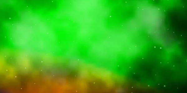 Verde Claro Layout Vetor Vermelho Com Estrelas Brilhantes — Vetor de Stock