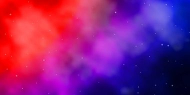 Açık Mavi, parlak yıldızlı kırmızı vektör düzeni.