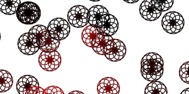 Dairesel hafif turuncu vektör şablonu. Baloncuklu gradyan tarzda soyut dekoratif tasarım. Duvar kağıtları, perdeler için desen.