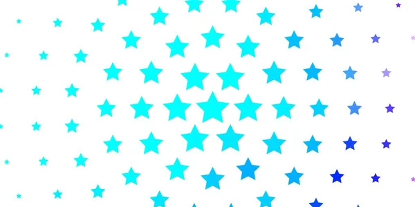 Rosa Claro Fondo Vector Azul Con Estrellas Pequeñas Grandes — Archivo Imágenes Vectoriales