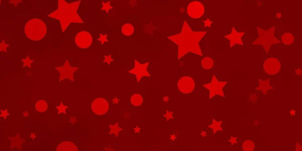 Luz Fondo Vector Rojo Con Círculos Estrellas — Archivo Imágenes Vectoriales
