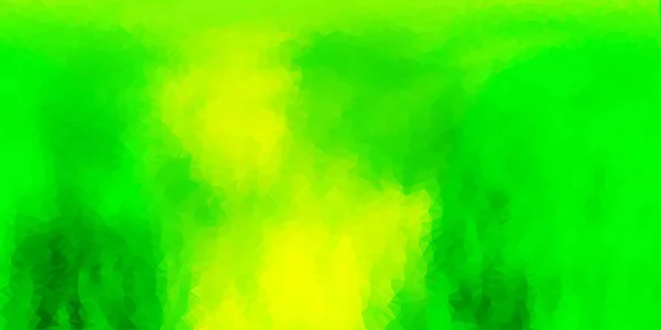 Светло Зеленая Желтая Текстура Треугольника Абстрактная Иллюстрация Элегантными Градиентными Треугольниками — стоковый вектор