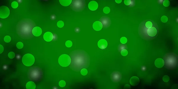 Світло Зелений Жовтий Векторний Фон Колами Зірками — стоковий вектор