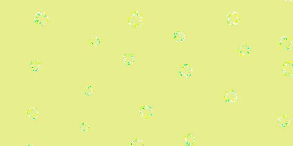 Texture Vectorielle Vert Clair Jaune Avec Disques Disques Colorés Abstraits — Image vectorielle