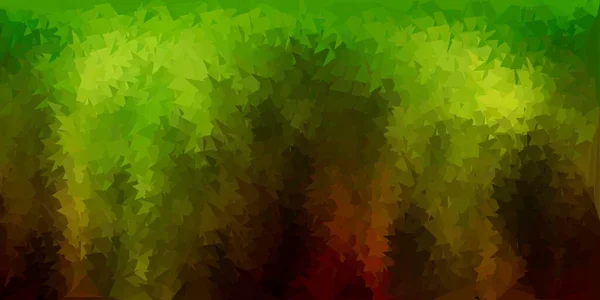 Verde Escuro Vetor Amarelo Textura Abstrato Triângulo Ilustração Abstrata Com —  Vetores de Stock