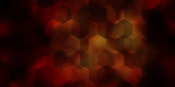 六角形のダークイエローベクトルレイアウト カラフルな六角形の抽象的なイラスト あなたのビジネス広告のデザイン — ストックベクタ