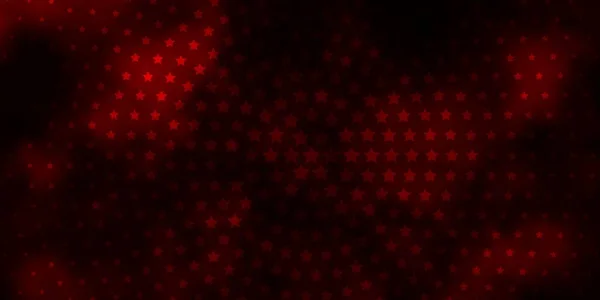 Tmavě Červený Vektorový Obrazec Abstraktními Hvězdami — Stockový vektor