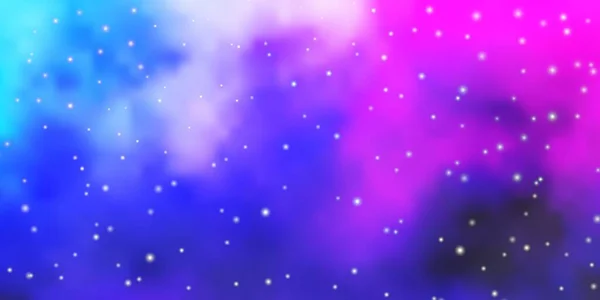 Dunkelrosa Blaues Vektormuster Mit Abstrakten Sternen — Stockvektor