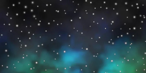 Темно Синий Зеленый Вектор Искушают Неоновыми Звездами — стоковый вектор