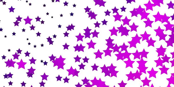 Fondo Vectorial Rosa Claro Con Estrellas Pequeñas Grandes — Archivo Imágenes Vectoriales