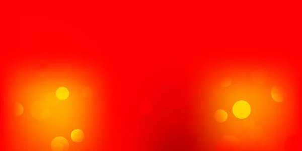 Светло Оранжевый Векторный Шаблон Кругами Блестящие Абстрактные Иллюстрации Красочными Каплями — стоковый вектор