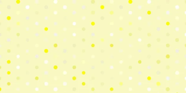Светло Желтый Векторный Узор Сферами Абстрактная Иллюстрация Красочными Пятнами Стиле — стоковый вектор