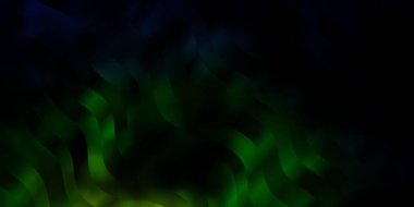 Koyu mavi, kıvrımlı yeşil vektör deseni.