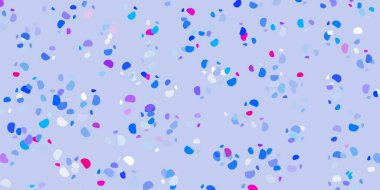 Açık mavi, Memphis şekilli kırmızı vektör dokusu. Soyut tarzda, gradyan formlarda basit tasarım. Web siteniz için basit illüstrasyon.