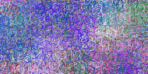 Легкая Многоцветная Векторная Компоновка Круговой Дугой Абстрактная Градиентная Иллюстрация Кривыми — стоковый вектор