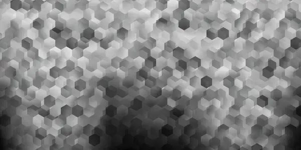 Light Gray Vector Pattern Hexagons Illustration Colored Hexagons Blur Gradient — Stock Vector