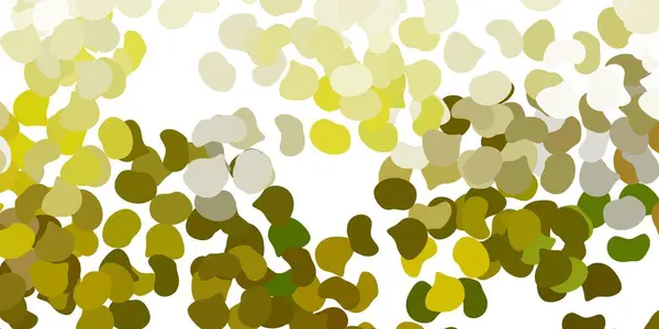 Светло Зеленый Желтый Векторный Фон Произвольной Формы Красочные Абстрактные Формы — стоковый вектор