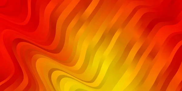 Heller Orangefarbener Vektorhintergrund Mit Kurven — Stockvektor