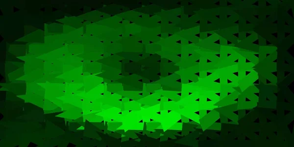 Temně Zelená Vektorová Mozaika Trojúhelníku Přechod Ilustrace Polygonálním Stylu Trojúhelníky — Stockový vektor