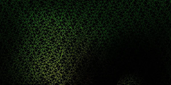 Темно Зеленый Желтый Векторный Треугольник Иллюстрация Стиле Битого Стекла Треугольниками — стоковый вектор