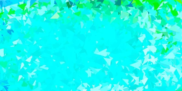 Hellblauer Grüner Vektorpolygonaler Hintergrund Kluge Illustration Facettenstil Mit Abstrakten Dreiecken — Stockvektor