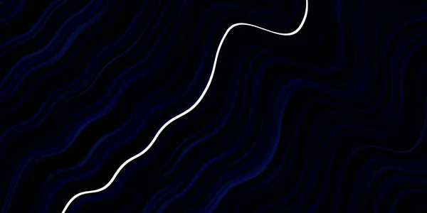 Mise Page Vectorielle Bleu Foncé Avec Des Lignes Rondes — Image vectorielle