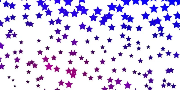 Azul Claro Fondo Vectorial Rojo Con Estrellas Pequeñas Grandes — Vector de stock