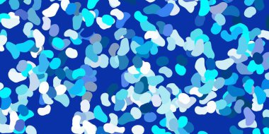 Soyut şekilli açık mavi vektör deseni. Soyut tarzda, gradyan formlarda basit tasarım. Cep telefonları için arka plan.