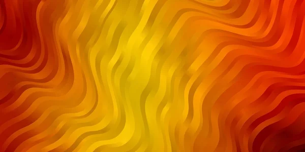 Modèle Vectoriel Orange Foncé Avec Lignes Rondes — Image vectorielle