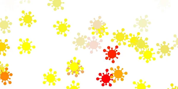 病気のシンボルとライトオレンジベクトルテクスチャ 装飾的なスタイルで鮮やかな兆候とスマートイラスト 危険熱に対する単純な図面 — ストックベクタ