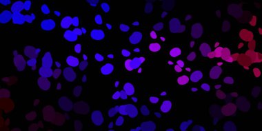 Koyu mavi, kırmızı vektör arkaplan ve kaotik şekiller. Basit bir şekilde gradyan olan renkli soyut biçimler. Cep telefonları için arka plan.