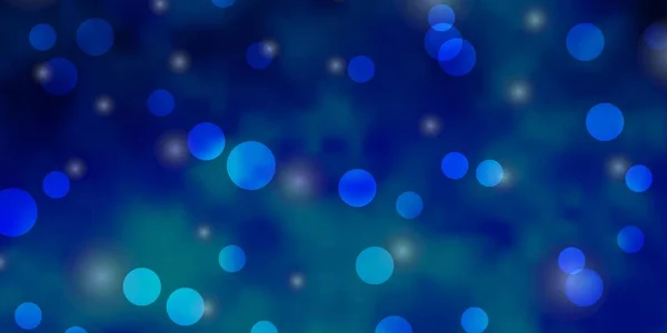 Fond Vectoriel Bleu Clair Avec Cercles Étoiles — Image vectorielle