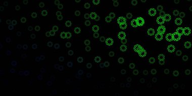 Daireli koyu yeşil vektör şablonu. Doğa tarzında renkli noktaları olan soyut illüstrasyon. İş ilanları için şablon.