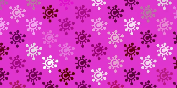 Textura Vectorial Rosa Claro Con Símbolos Enfermedad Diseño Sencillo Estilo — Vector de stock