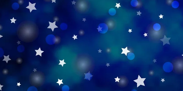 Plantilla Vectorial Light Blue Con Círculos Estrellas — Archivo Imágenes Vectoriales