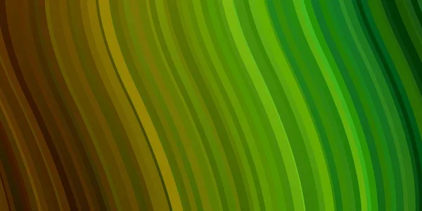 Hellgrüne Gelbe Vektorschablone Mit Kurven — Stockvektor