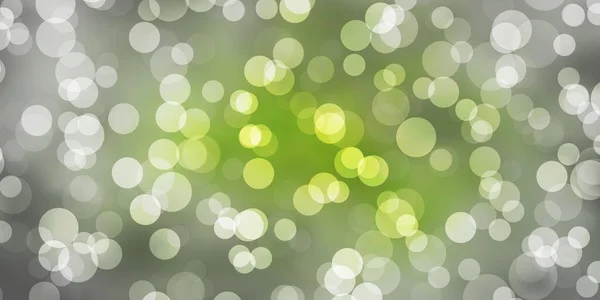 Светло Зеленый Векторный Фон Пузырями — стоковый вектор