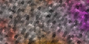 Altıgen şekilli açık pembe vektör düzeni. Renkli altıgenli bulanık arkaplan. İş ilanınız için tasarım.