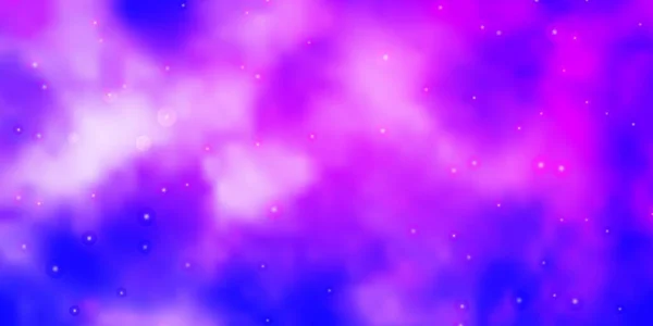 Світло Рожевий Синій Векторний Фон Маленькими Великими Зірками — стоковий вектор
