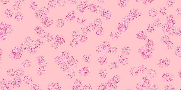 Light pink vector natural layout with flowers. Gradient colorful abstract flowers on simple background. Pattern for women day promotion.