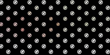 Koyu pembe, üzerinde grip belirtileri olan yeşil vektör şablonu. Enfeksiyon formları ile soyut tarzda basit tasarım. Sağlık korunması için duvar kağıdı.