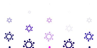 Açık Mor, hastalık sembollü pembe vektör dokusu. Basit ve soyut bir şekilde renkli hastalık sembolleri. Tehlike ateşine karşı basit çizim.