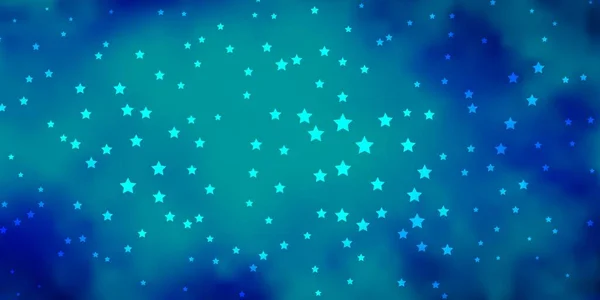 Plantilla Vectorial Azul Oscuro Con Estrellas Neón — Vector de stock