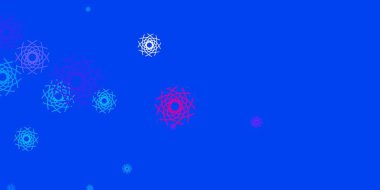 Açık mavi, kaotik şekilli kırmızı vektör arkaplanı. Basit gradyan şekilli renkli bir çizim. Duvar kağıdı seti için zarif tasarım.