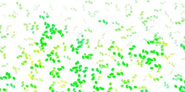 Açık yeşil, kaotik şekilli sarı vektör arkaplan. Soyut tarzda, gradyan formlarda basit tasarım. Web siteniz için basit illüstrasyon.