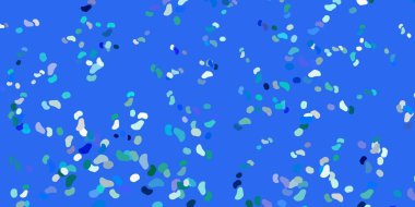 Soyut biçimlere sahip açık mavi vektör şablonu. Gradyan rastgele formlarla modern soyut illüstrasyon. Web siteniz için basit illüstrasyon.