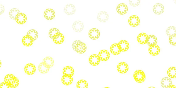 Modèle Vectoriel Jaune Clair Avec Des Cercles Illustration Abstraite Avec — Image vectorielle