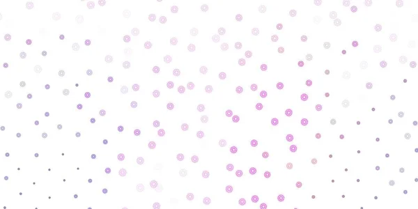 Светло Фиолетовый Розовый Векторный Фон Цветками Красочные Цветы Натуральном Стиле — стоковый вектор